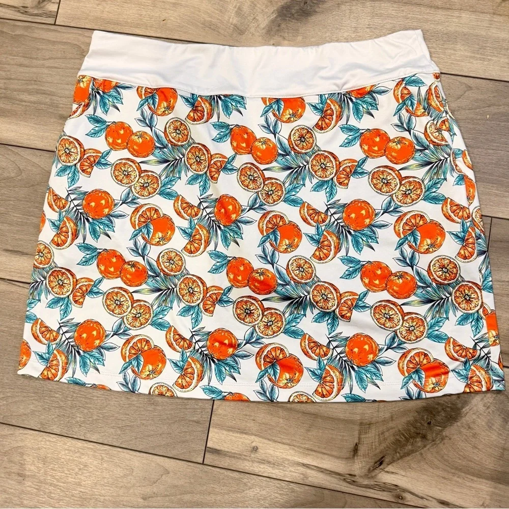 Coral‎ Bay Golf Skort Orange Citrus Sz L wicking PerformanceTennis Athletic Core
